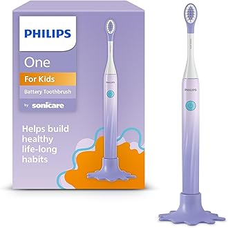 Philips One for Kids by Sonicare Battery Toothbrush, Purple, HY1130/01