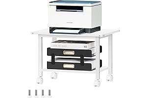 Lerliuo White Printer Stand: Space-Saving Solution for Workspaces