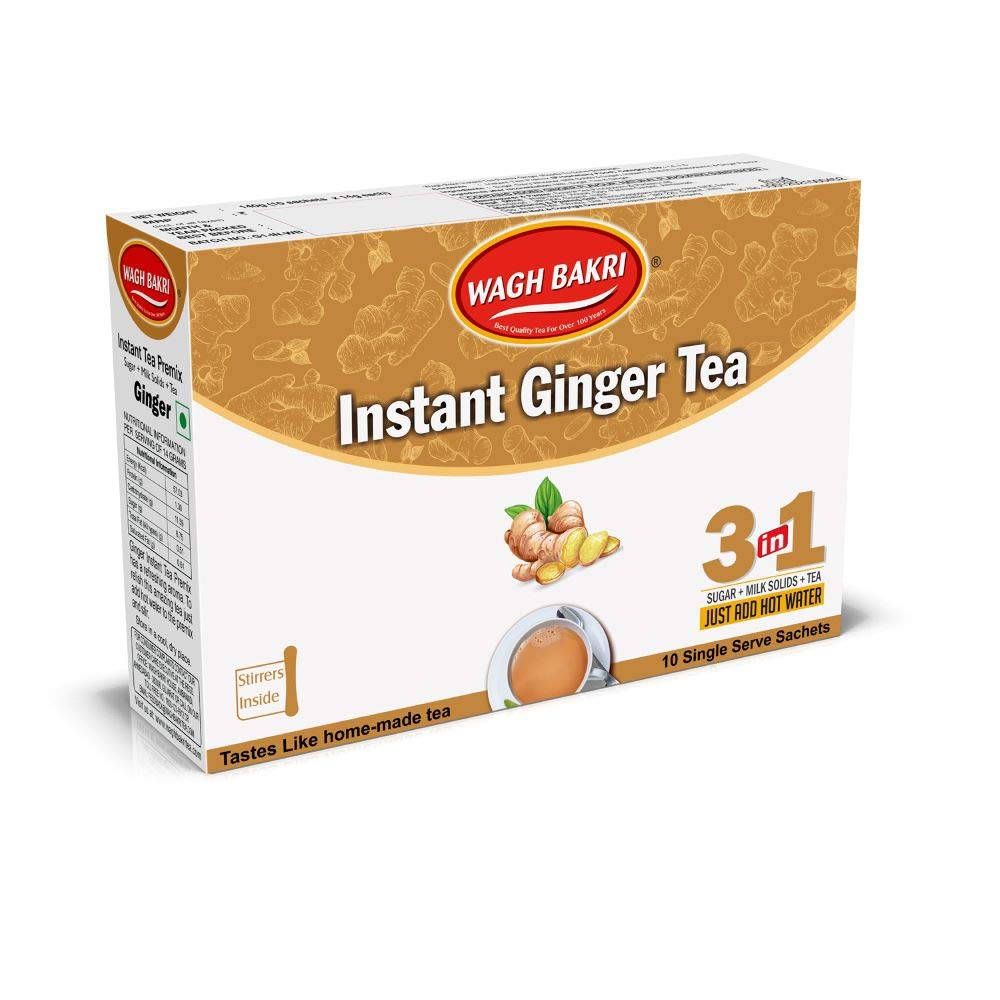 Wagh Bakri Ginger Instant Tea Premix, 10 Sachets, 140 G (Pack of 2) - Ginger, Teabags-picture-20