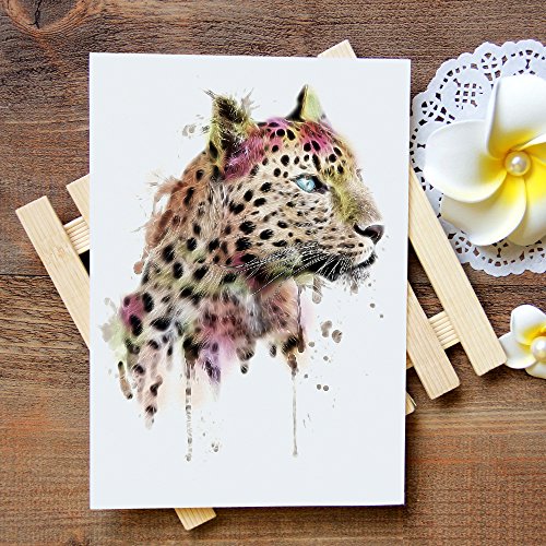 Temporary Tattoo For Men Women Wild Style Tiger Leopard Large Waterproof Tattoos Sticker Water Transfer Body Art Fake Tattoo For Boys Teens Makeup, 6-Sheet #TOP6