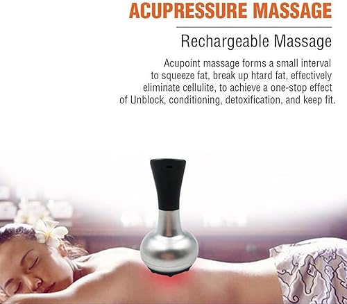 Miniatura 4 de Masajeador de celulitis, herramienta de masaje de raspado Gua Sha con temperatura y succión para aliviar el dolor muscular de la espalda, máquina