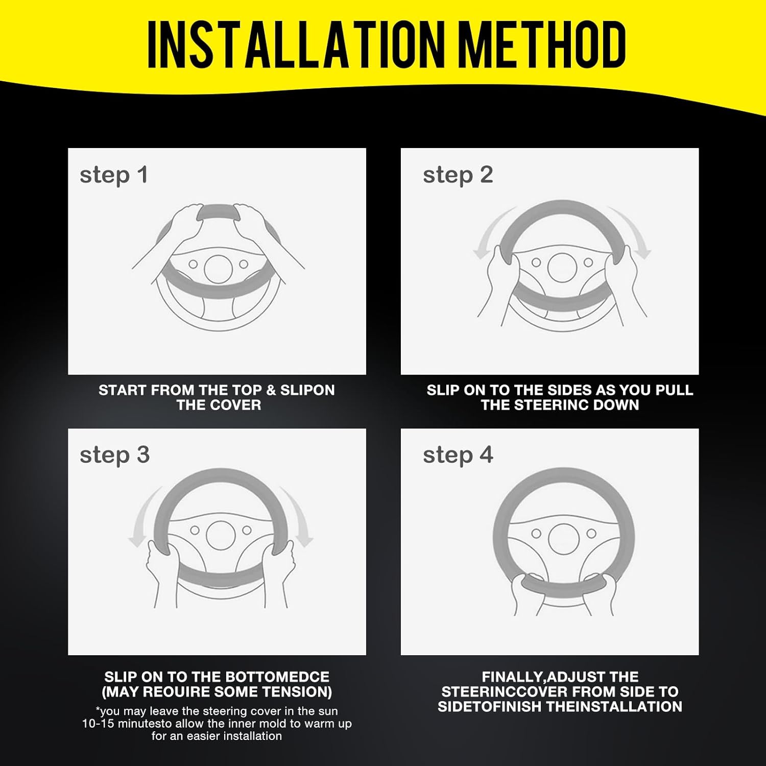 Black Leopard Print Steering Wheel Cover for Women, Universal Fit 14.5-15 Inch with Non-Slip Grip and Thermal Control, Includes 2 Ceramic Absorbent Cup Coasters, Compatible with Cars, SUVs, Trucks. - Image 7