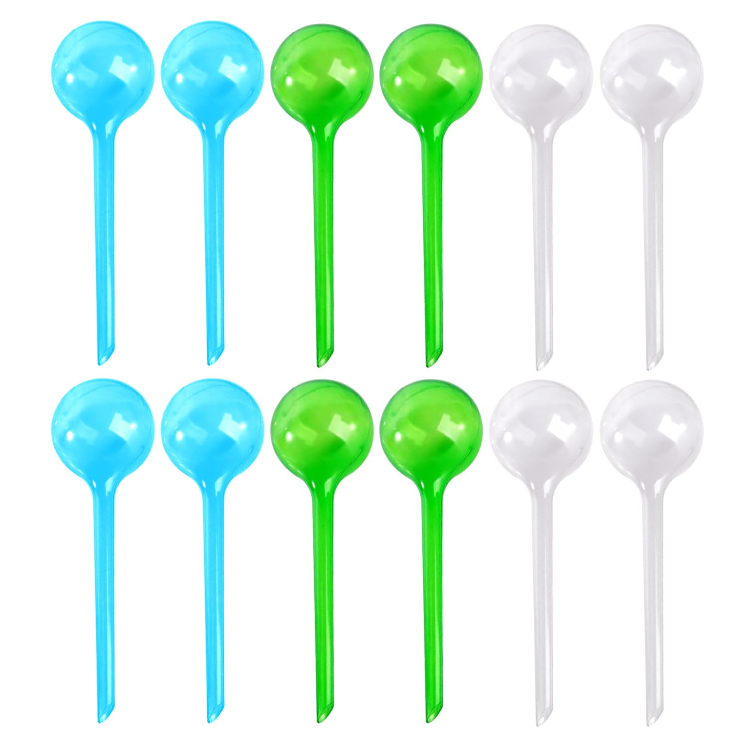 12 Acqua di Fiori Automatici in Plastica, A Sfera di Pianta Creativa, Trasparente E Visibile, Riutilizzabile, Adatto al Giardino all'Interno E All'Aperto.