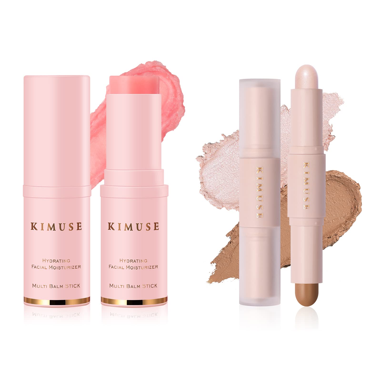 KIMUSE Hydrating Moisturizing Stick & 2 Color Dual Cream Contour Stick