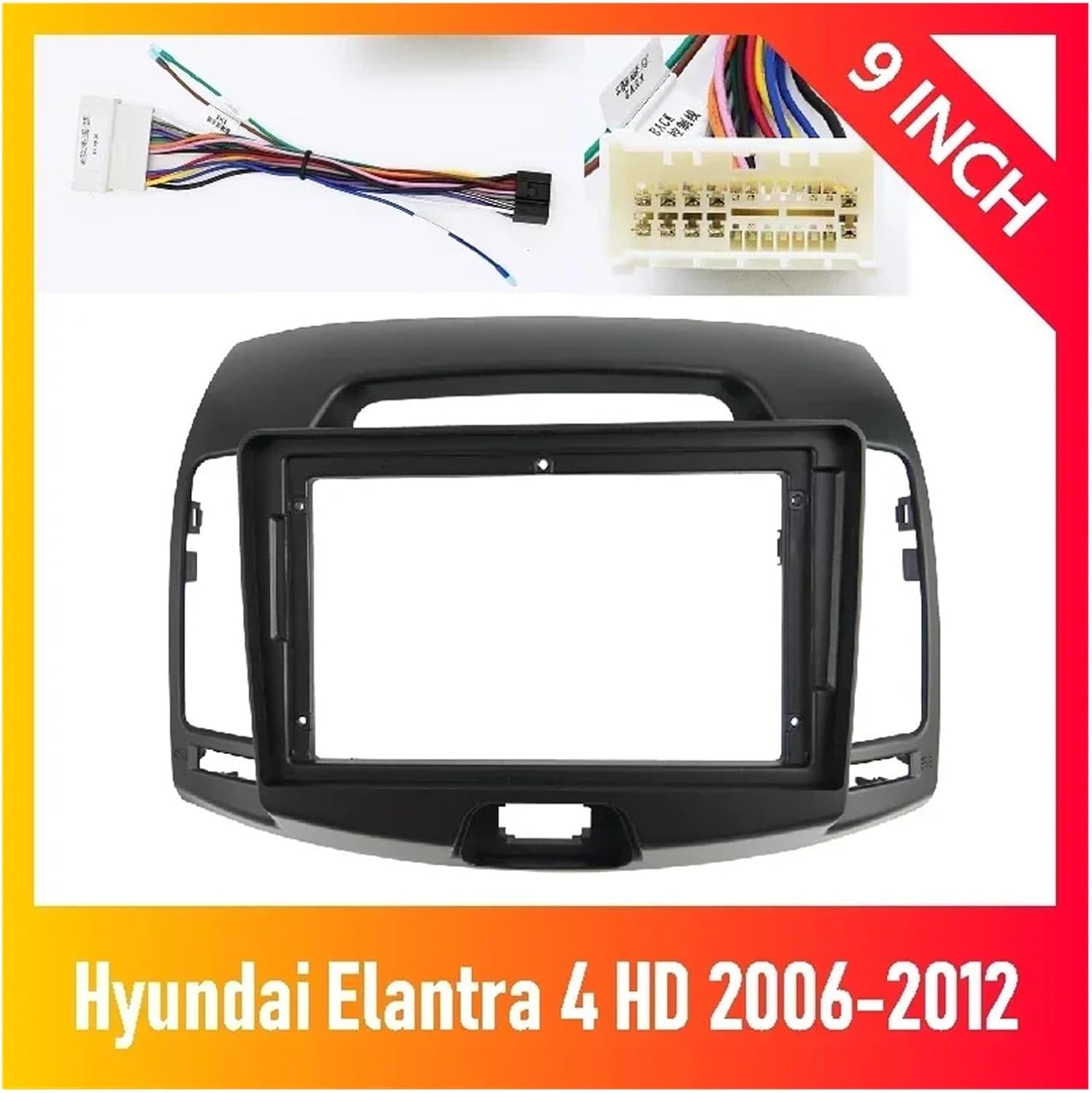 Radio Frame Fascia Car Radio Frame Kit Fit for Hyundai Elantra/Avante(HD) 2006-2010 Car Stereo CD/DVD Mount Trim Panel Installation kit(Only Frame)
