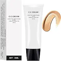 Cc Cream autoajustável para pele madura, ajuste de tom de pele CC creme FPS 50, para mulheres mais velhas - cor natural