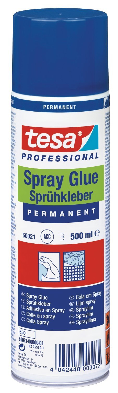 tesa Sprühkleber Permanent Dose (5er Vorteilspack, 500ml)