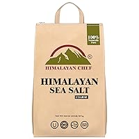 Vista 10 de Himalayan Chef - Sal rosa del Himalaya, grano grueso, tamaño a granel de 40 libras, para molinillos y muelas de sal 100 % natural y orgánica