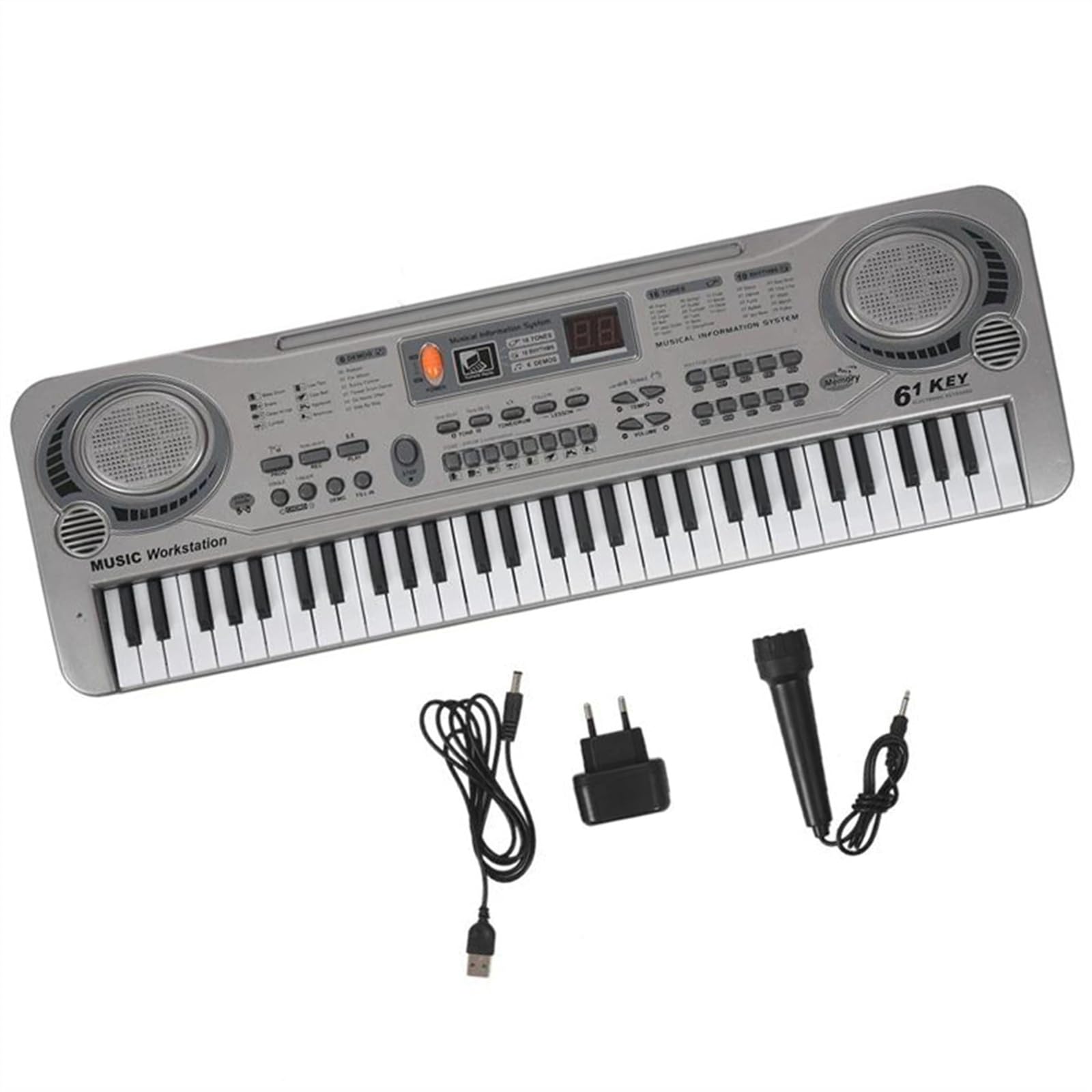 Amazon | 61 キー内蔵スピーカーキーボードピアノ楽器 21 インチ音楽