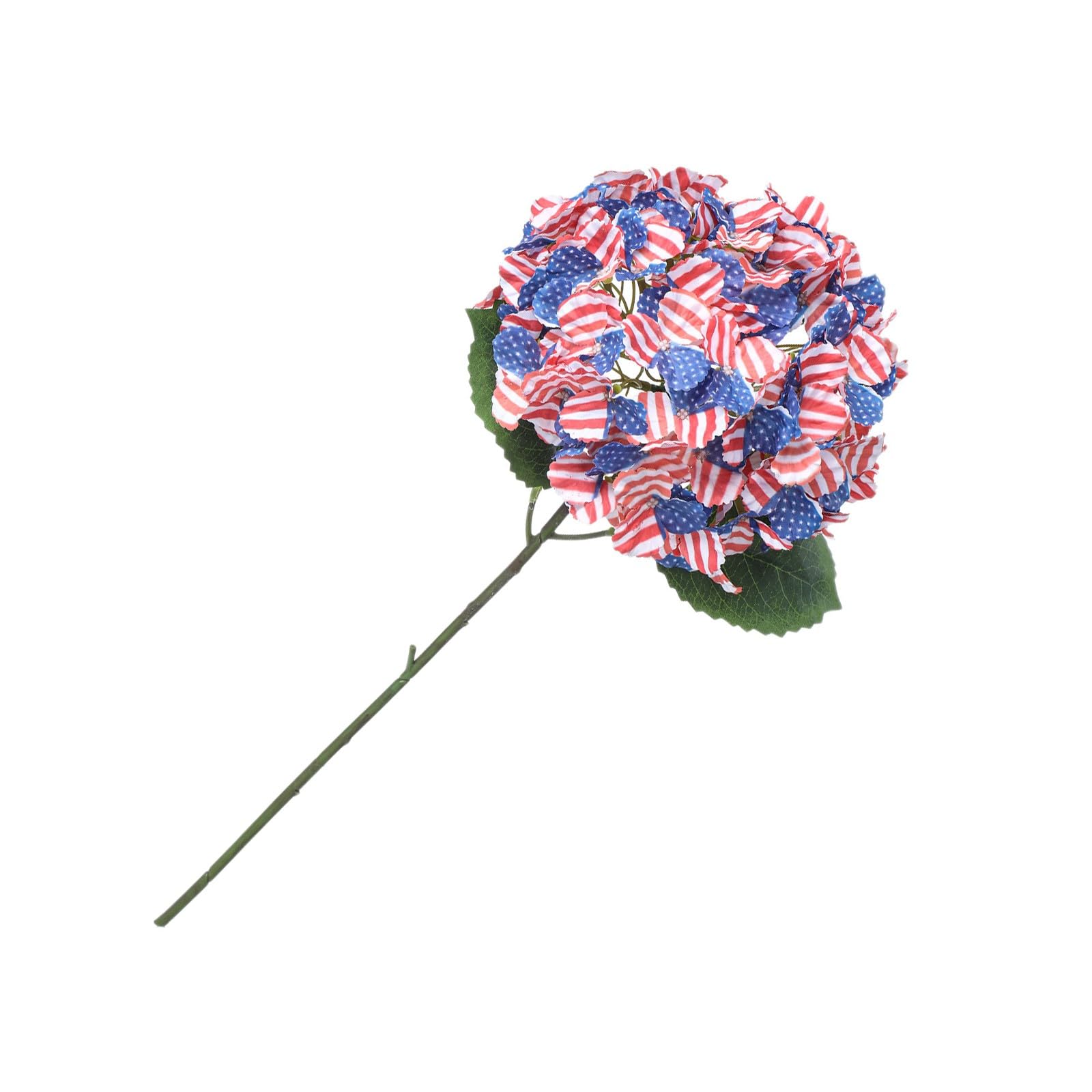 TFAOYS Patriotic US Flag Styles Hydrangeas Flower Single Party Supplies for Home Decors and Party Arrangements Us Theme Supplies