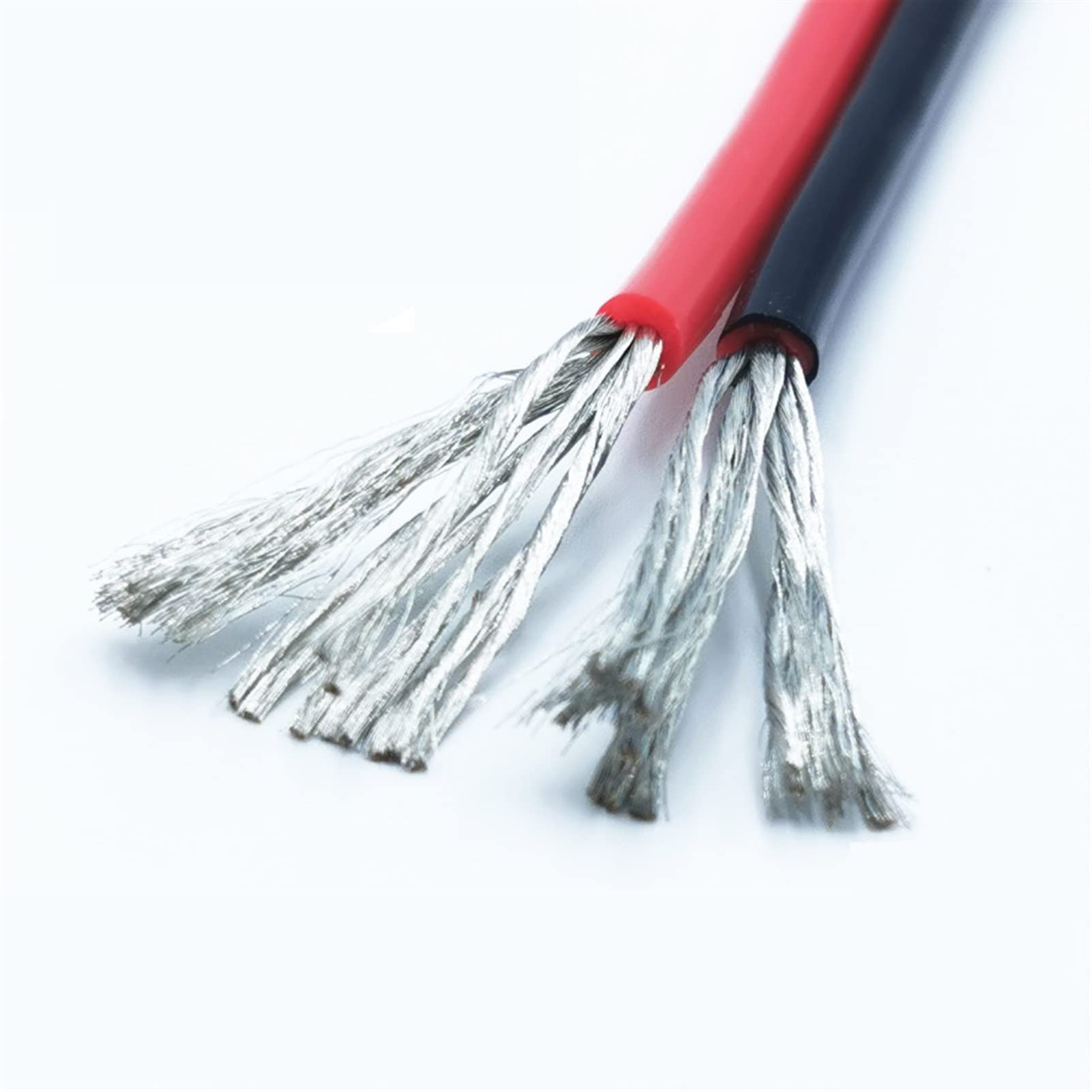 Cavo Parallelo Nero Rosso Extra Morbido In Silicone 2P Resistente