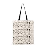 Canvas Reusable Cotton Tote Bag for Women, for School, Grocery, Shopping, Beach & Gifts for Womens