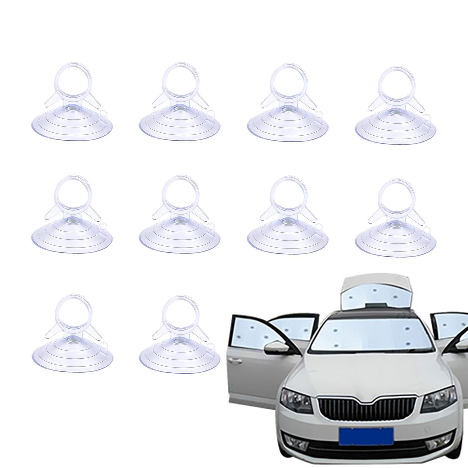 Ventosa per vetro automobilistico | Ventose per parasole per parabrezza auto,Ganci a ventosa a coda di rondine con anello di trazione automobilistico riutilizzabile per del bagno del
