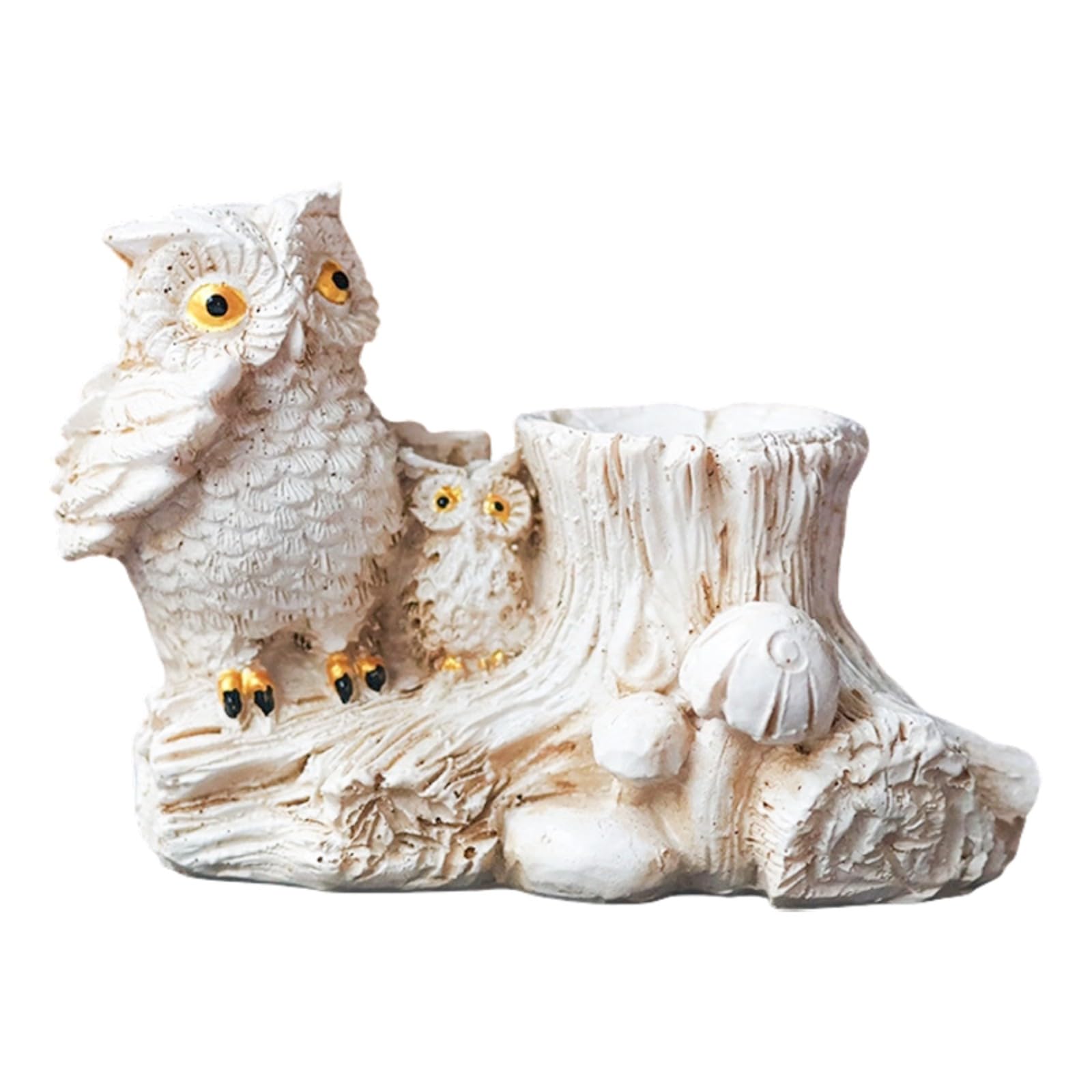 Msioytog Crystal Sphere Display Stand Resin Eggs Ball Stand for Home Decor Owl Statues Figurines Ornament Owl Lovers Resin Statues