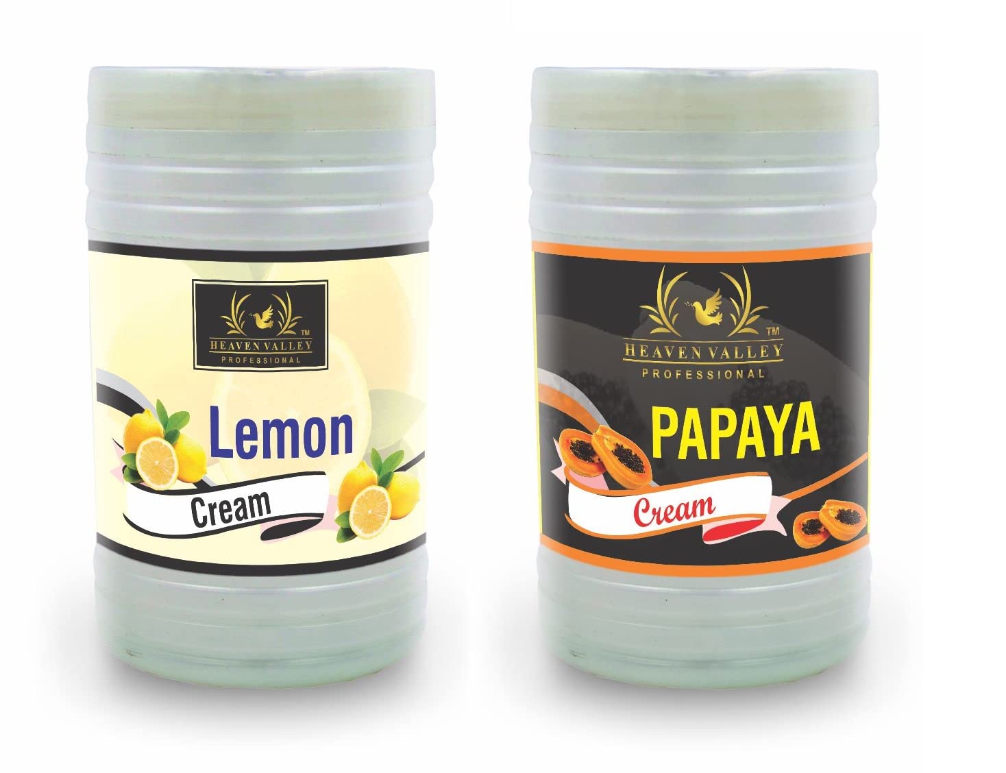 Heaven Valley Lemon Cream 900ml & Papaya Cream 900ml with Vitamin E