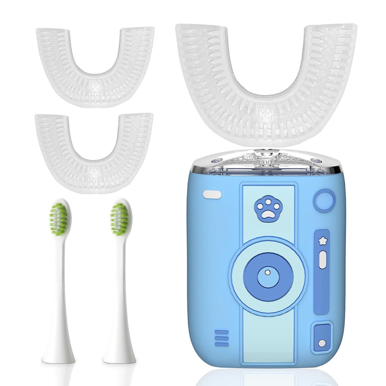 Adult Sonic Automatic Electric Toothbrush 360 Oral Cleaning Stain Whitening Sky Blue