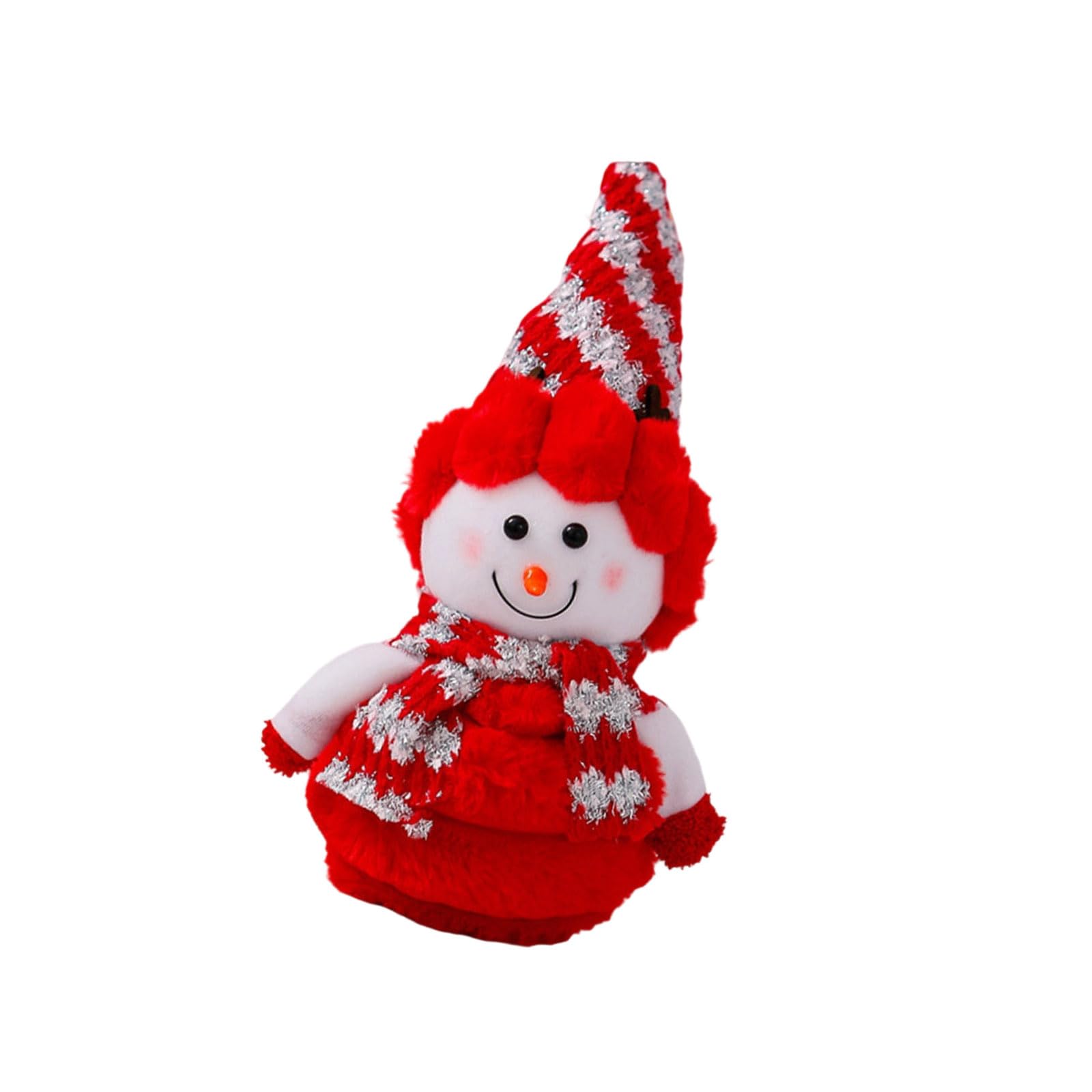 Tsophreniq Festival Snowman Doll Ornament Plush Toy for Winter Parties Cotton Materials Easy Setups Store Display Festival Snowman Doll Ornament Plush Toy for Winter Parties Cotton Materials Easy