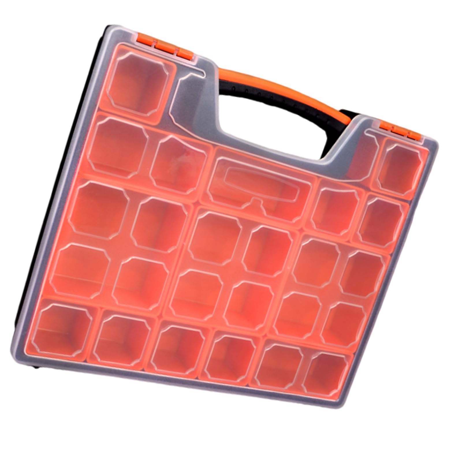 Kalttoy A Parts Organizers Box With Removable Dividers Hardware Storage Box With Portable Handle For Nut Bolts Screws Nails Portable Tool Organizers Compartments