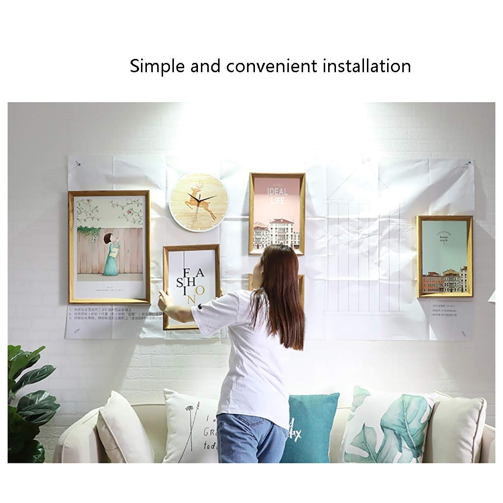 Ramki ścienne i stojące Cadres Photo Collage Ensemble DE 6 Multi Cadre Mural Décoration de la Maison Cadeau Mariage Profrenant Accessoires, 2 kolory Zestawy ramek do zdjęć w różnych rozmiarach(B)