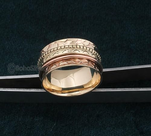 Miniatura 2 de Spinner Ring Women, Handmade Spinner Ring, Minimalist Spinner Ring, 925 Silver Ring, Bohemian Band Ring, Narrow Band Ring, Spinner Gold Ring, Fidget