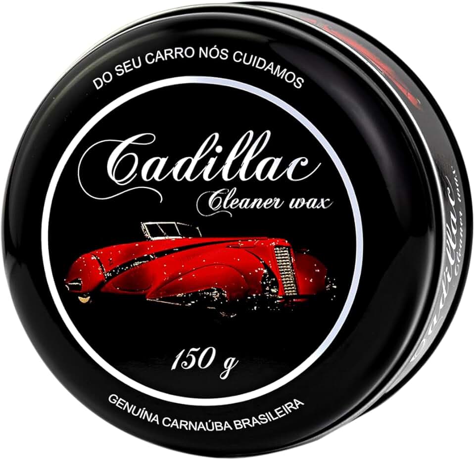 Cadillac Cera Cleaner Wax 150g - Cera Limpadora com Carnaúba para Proteção e Brilho