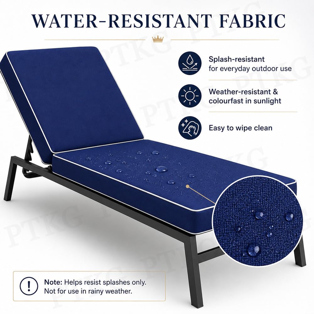 Matelas Chaise Longue Coussin Bain de Soleil Jardin Exterieur