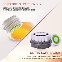 Vista 6 de Cabezales de cepillo de limpieza para poros obstruidos y dilatados, limpieza profunda, cabezales de cepillo facial universales (6 piezas)