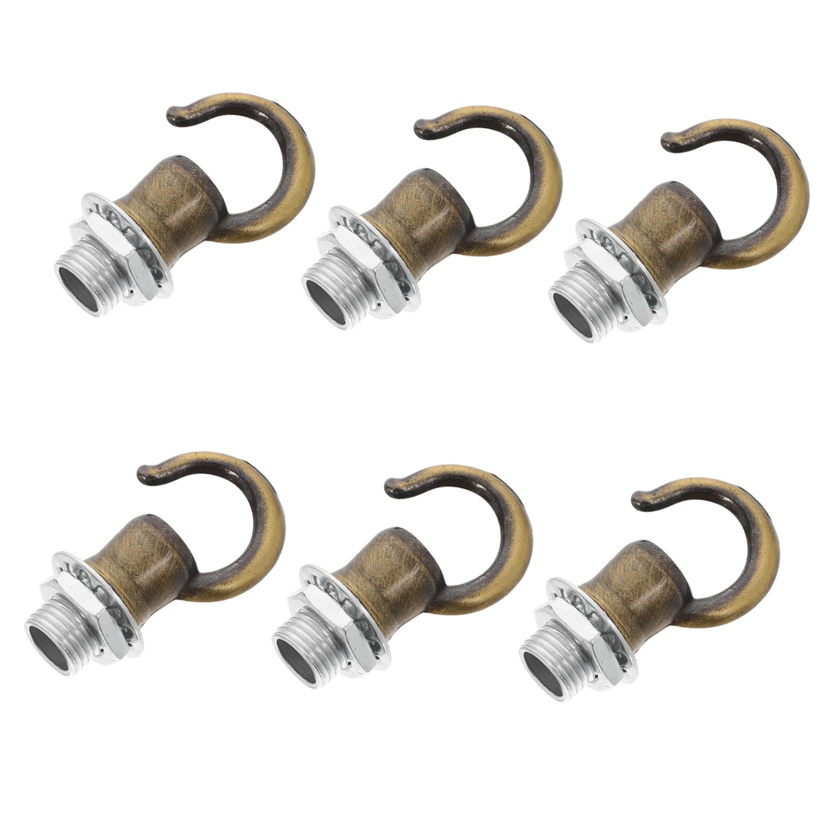 CIMAXIC 6pcs Replacement Lantern Hooks M10 Thread Heavy Duty Ceiling Hooks for Pendant Lights Chandeliers Ceiling Hook for Light Fixture Ceiling Hook for Lights