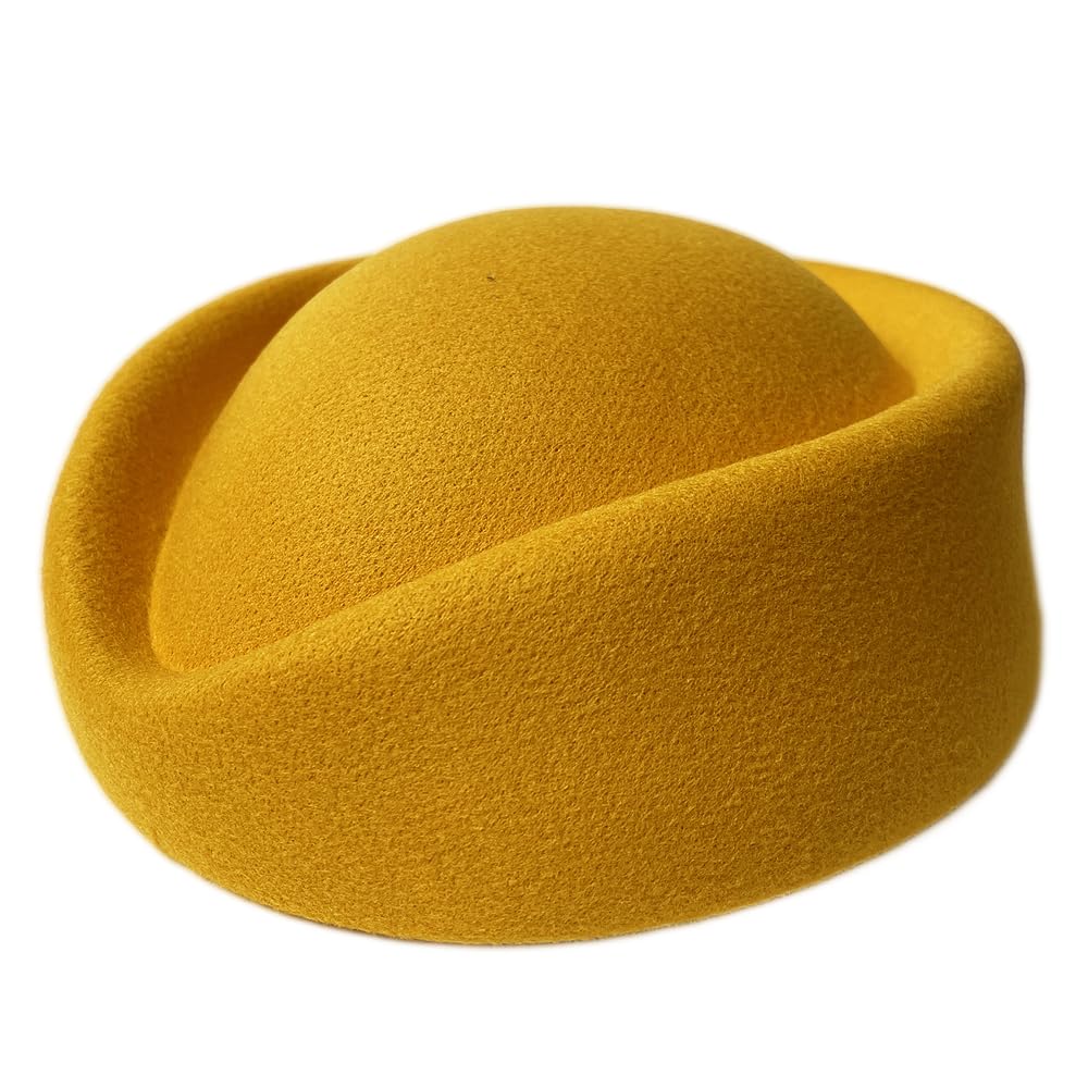 YING LANWool Cap Stewardess Pillbox Hat Teardrop Fascinator Base Sweet Design