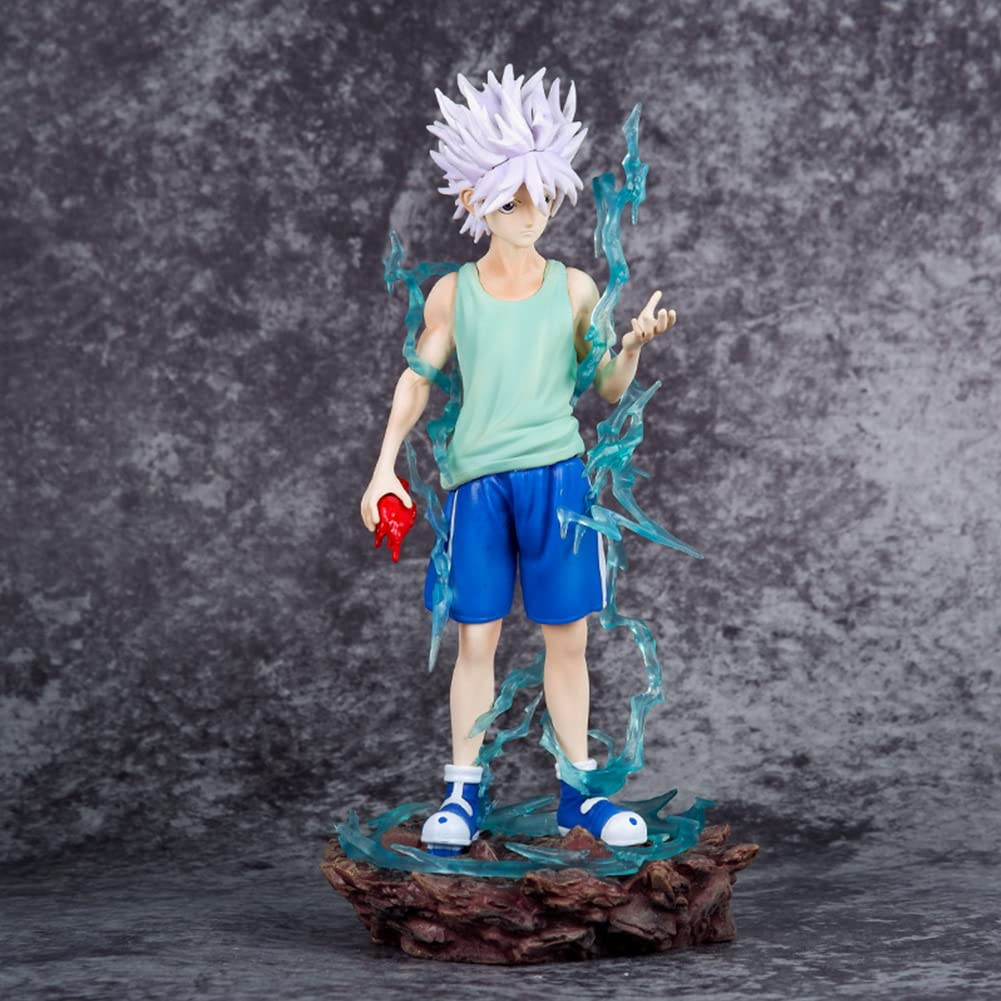 Clybeaut – 2 Figurines Killua Zoldyck 10 Cm – Assises – Décoration Bureau – Personnage Anime HxH