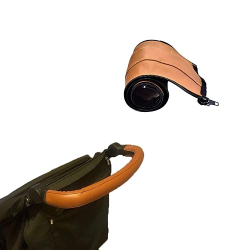 Funda de manillar de piel sintética compatible con Babyzen Yoyo Yoya Reposabrazos para cochecito, barra de parachoques, accesorios para cochecito de