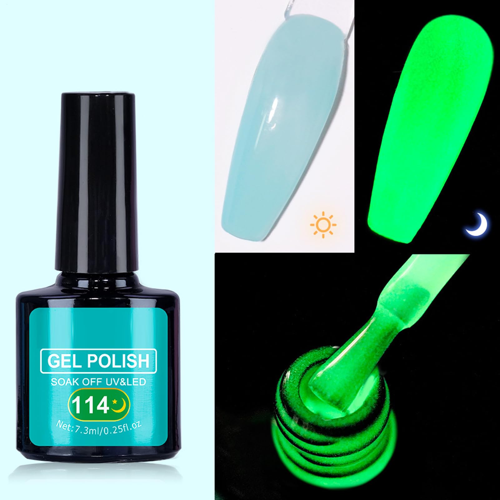 Amazon.co.jp: Gxcbgher 蓄光ネイルポリッシュ,女性用蛍光ネイルジェル