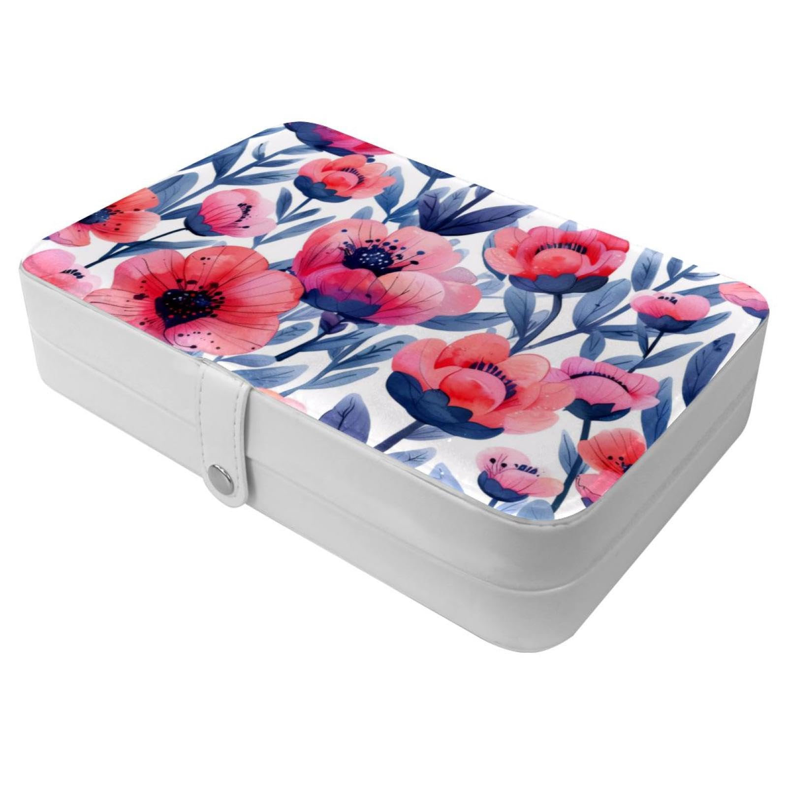 Étui de rangement de bijoux de voyage portable avec boucle en métal