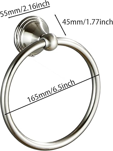 Miniatura 5 de Toallero para baño, toallero de mano de níquel cepillado, 1 paquete, accesorios de baño y toalleros para pared de baño