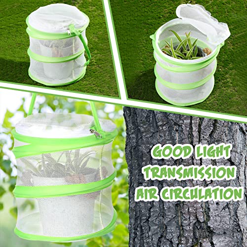4 Pack Butterfly Habitat Cage Mesh Butterfly Cage Mini Butterfly Net Habitat Clear Butterfly Container, Terrarium Pop Up (5.51 x 7.09 Inch) - Image 3