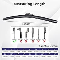 Vista 3 de Car Wiper Compatible with Hyundai ix35 2010-2015 Front Wiper Blades Soft Rubber Windscreen Wipers Auto Windshield 24"+16" 600mm + 400mm