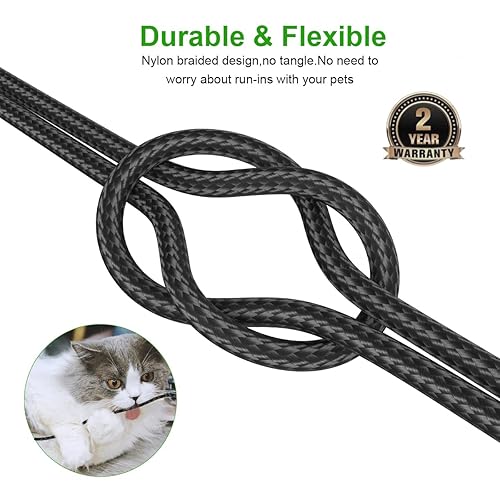 Miniatura 5 de Cable de carga rápida USB universal 5 en 1, 5.9 ft/6 pies USB A/tipo C a rayo + tipo C+Micro USB trenzado de nailon trenzado adaptador de cable de