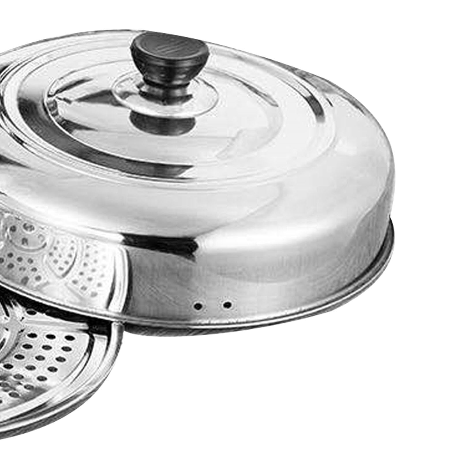 Vaporera, vaporera espesa de acero inoxidable apto para uso alimentario, multiusos de tres capas, adecuada para estufas de gas y estufas eléctricas