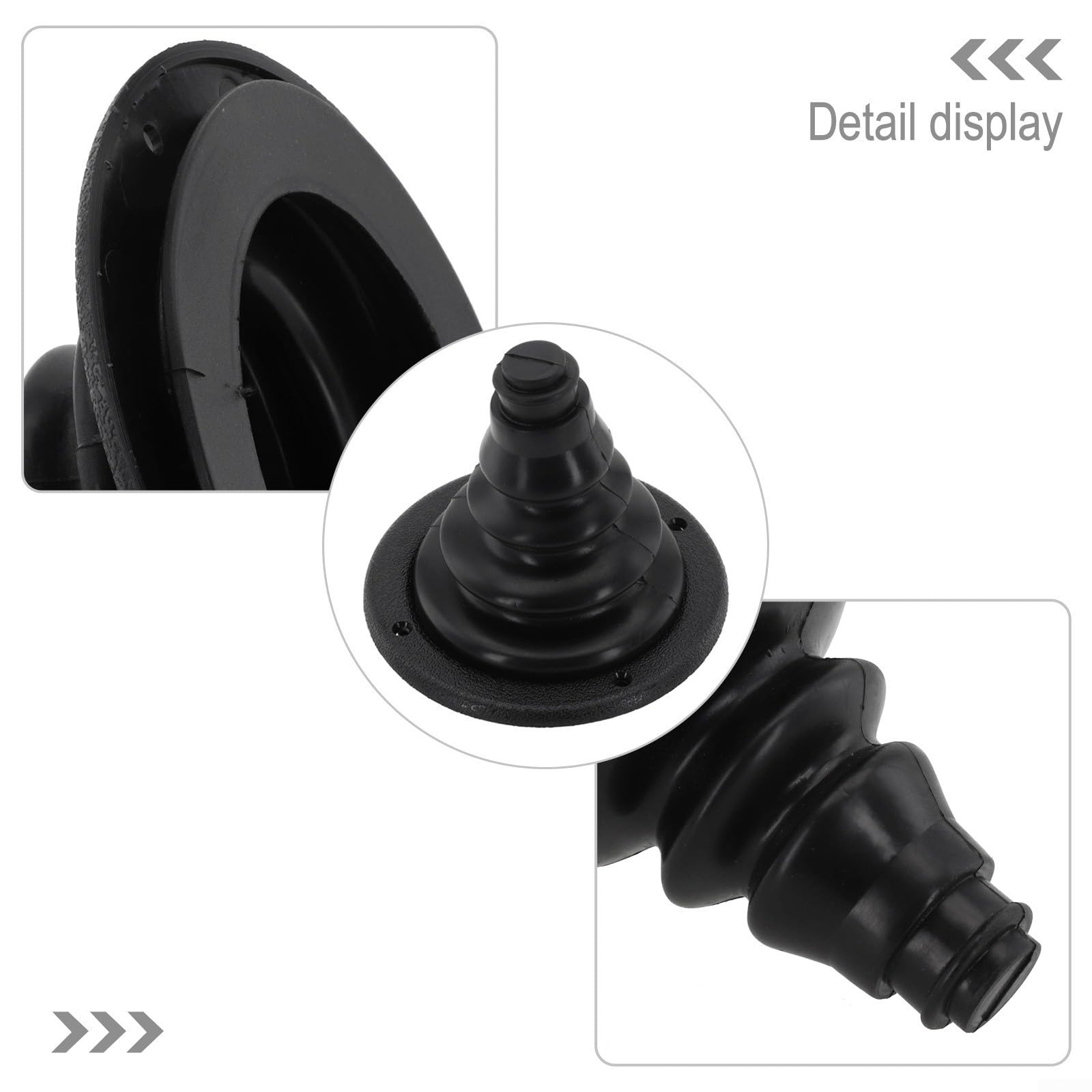 Cuffia in gomma per cavi del cambio per barche, yacht e navi, copertura protettiva a soffietto per barche a motore, 102 x 120 mm, nero o bianco (nero)