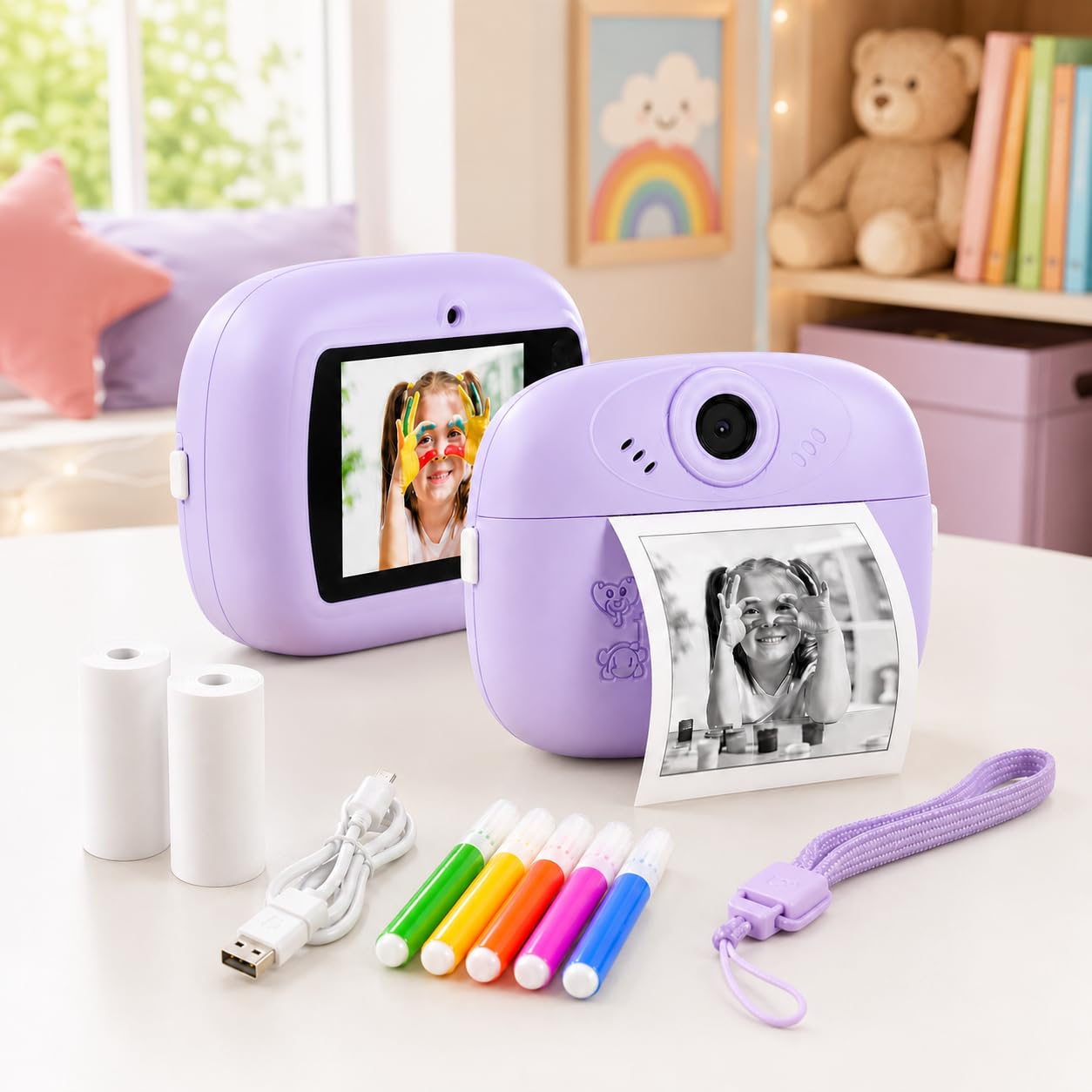 Instant Print, 1080p HD,48 MP Click Photo Print, Inkless Bluetooth HD Print | Compatible with Android, iOS Mobile. Instant Print Pictures for Unisex,Best Gift (Instant Print Camera)-picture-21