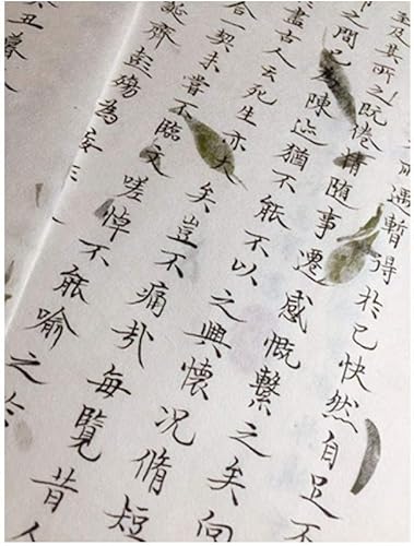 Miniatura 5 de LSHY Papel Xuan hecho a mano con acuarela maobiana, papel de arroz medio maduro con pétalos amarillos naturales, tamaño de papel A4 para niños,