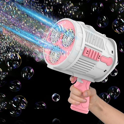 Automatic Bubble Machine Gun, 36 Holes Bubble Blaster Gun With Lights, 10 Packs Bubble Solution - Summer Outdoor Toy Gift For Kids Adults Birthday Wedding Holiday Party Favor #TOP3