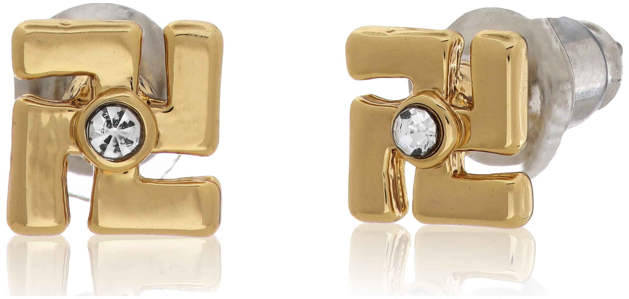 See full amazon price history chart for Estele 24kt Gold Plated Swastik Sign Stud Earring for Women with Austrian Crystals, One Size Estele 24kt Gold Plated Swastik Sign Stud Earring for Women with Austrian Crystals, One Size (B091TWH1PJ) Amazon Price History, Amazon Price Tracker