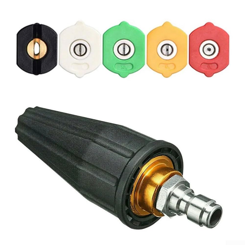 Lrfvhyqnk One Color Pressure Washer Nozzles Quick Connect Spray Tips, Pressure Washer Nozzle, Adj 0-60 Degree, Brass & Steel, 14Mm Qc For Most Wands, 5 Tips