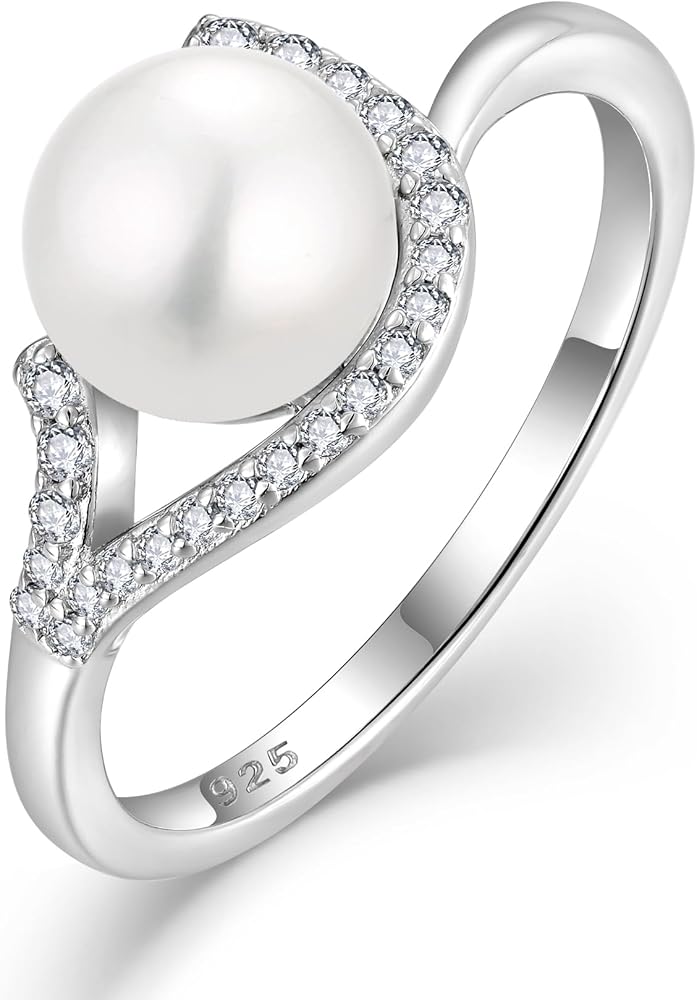 Anillo De Plata De Ley 925 Con Cola De Perla Para Mujer, Joyería Fina