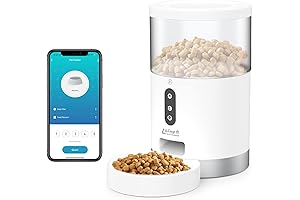 4L WiFi Smart Automatic Cat and Dog Food Dispenser for Living Enrichment