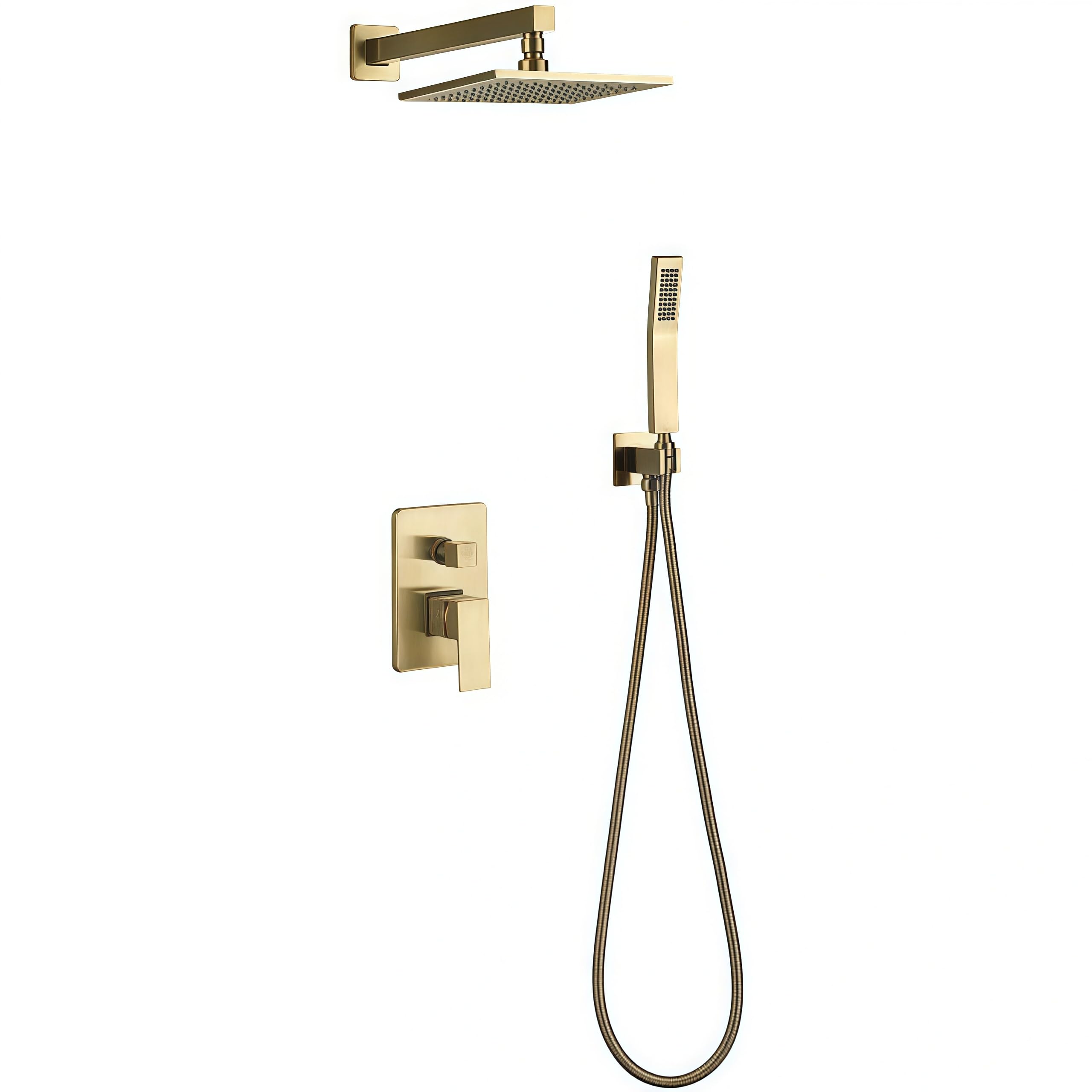 Système de douche effet pluie or brossé pour transformer votre salle de bain en oasis de bien-être