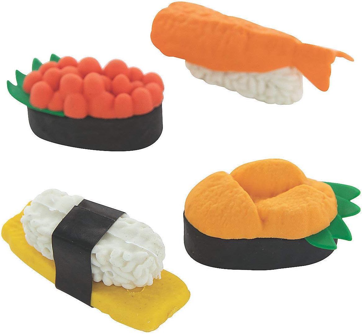 Fun ExpressSUSHI ERASERS - Stationery - 24 Pieces