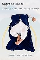 Vista 3 de TotAha - Saco de Dormir Ligero, Manta Portátil Elástica, Suave y Acogedora con Cremalleras Seguras de 2 Vías para 0-6-12-24 Meses 0.5 TOG