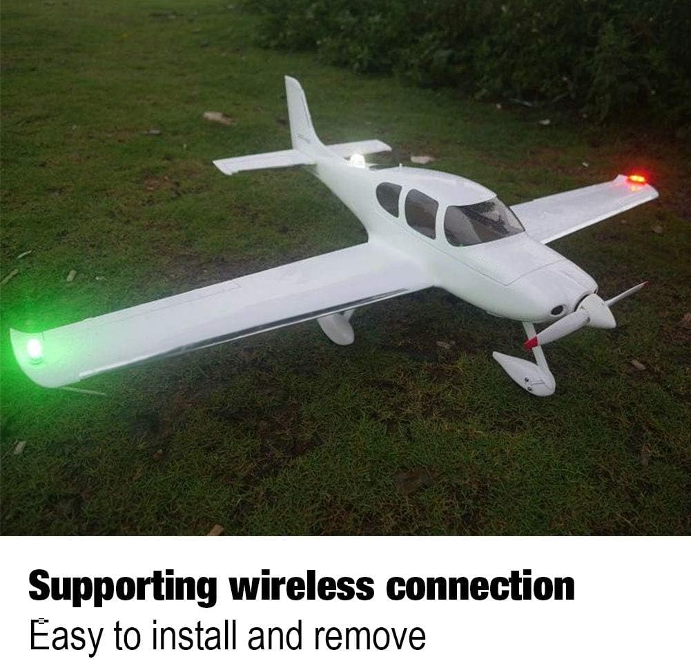 Drone Light 3 Pièces/Ensemble LED pour RC Avion 3 Couleurs Lumière LED Sans Fil pour Hélicoptère RC et Avion à Voilure Fixe, Cuatro Modos de Parpadeo
